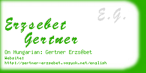 erzsebet gertner business card