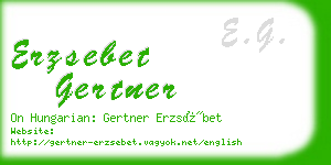 erzsebet gertner business card